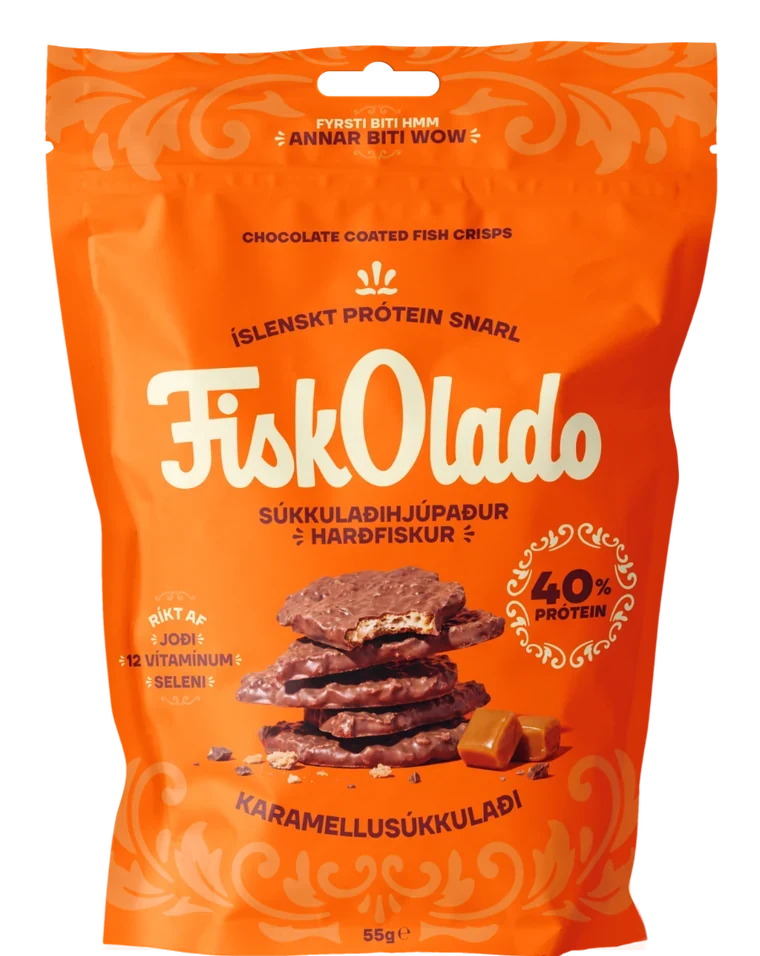FiskOlado karamellusúkkulaði